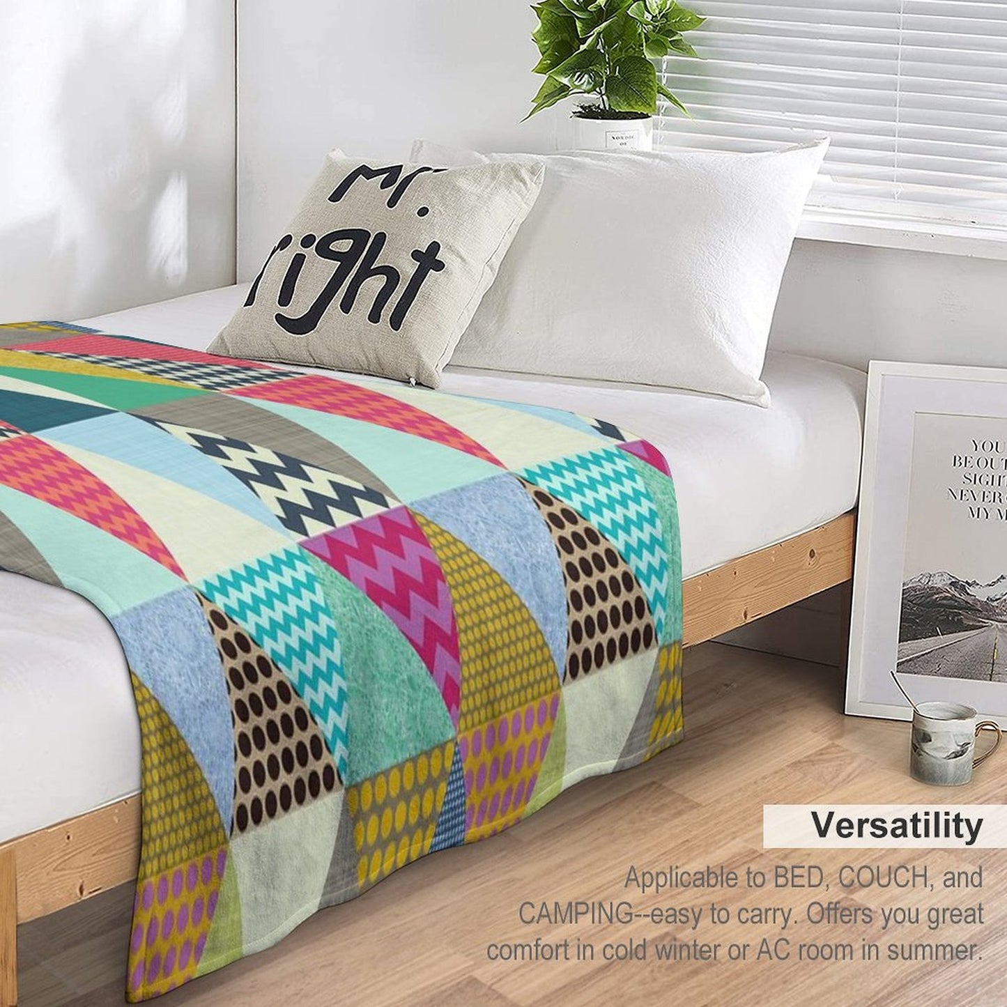 New York Beauty Triangles Throw Blanket