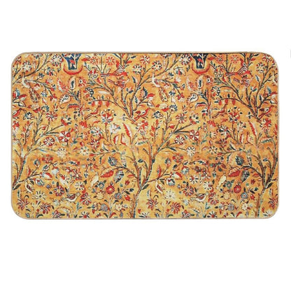 Antique Persian Tree of Life Kashan Rug Print Bath Mat