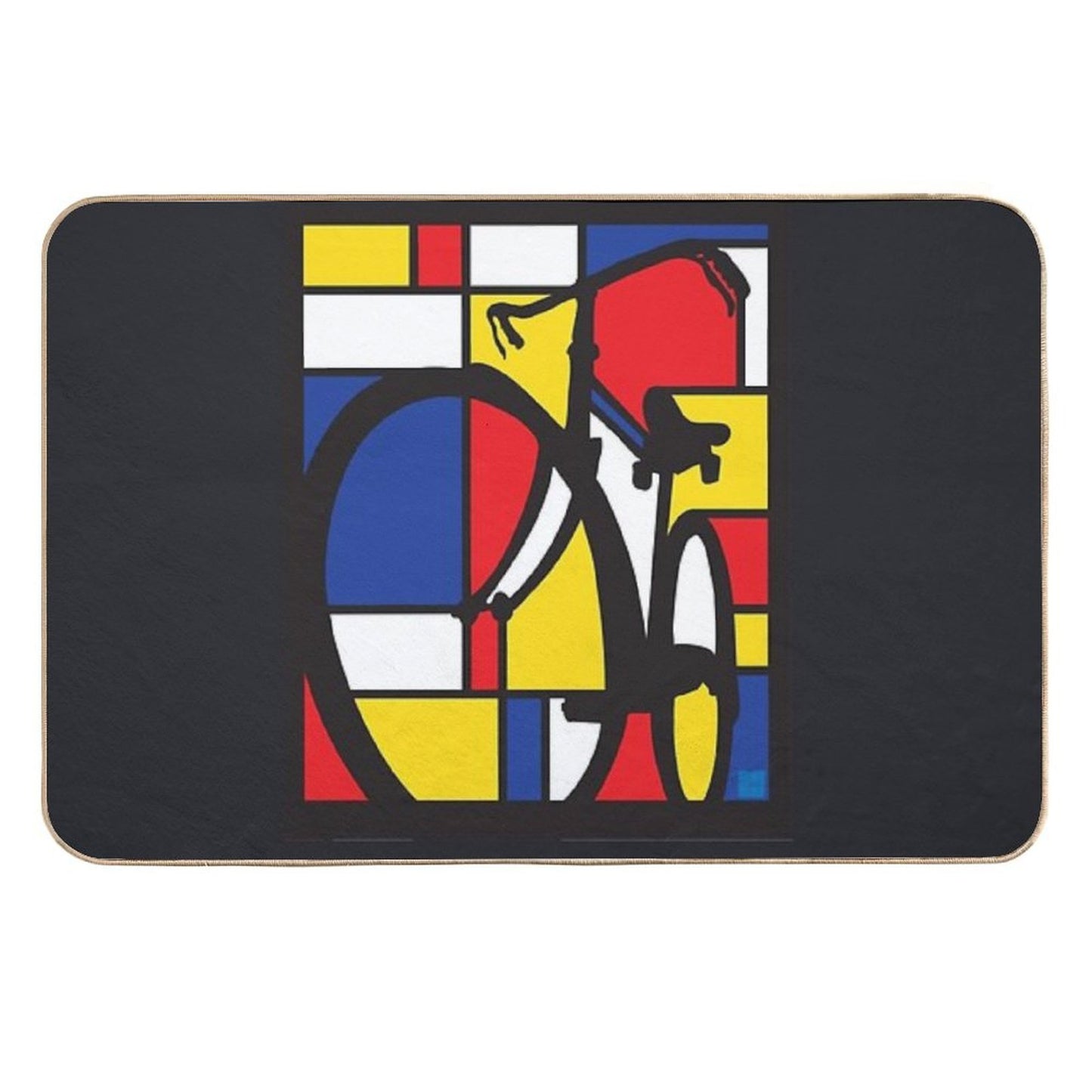 Mondrian Bicycle Art  Versatile Bath Mat