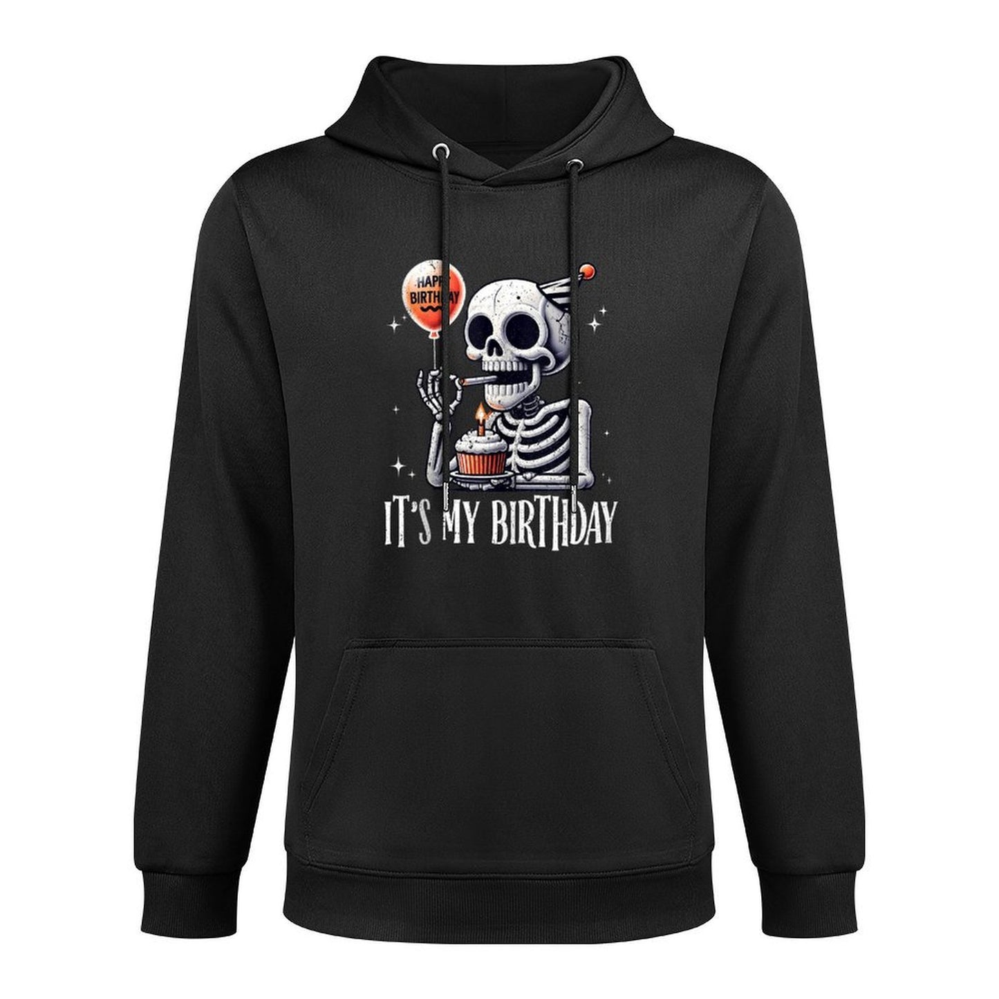 Its My Birthday Halloween Funny Costume Skeleton Skull Cotton-Polyester Blend Hoodie
