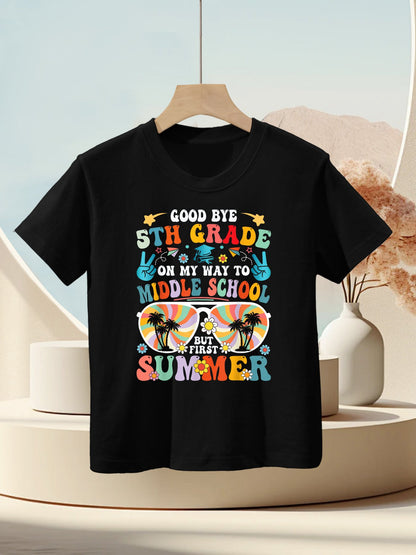 Goodbye 5th Grade Last Day Of School Graduation To 6th Grade Kids T-Shirt