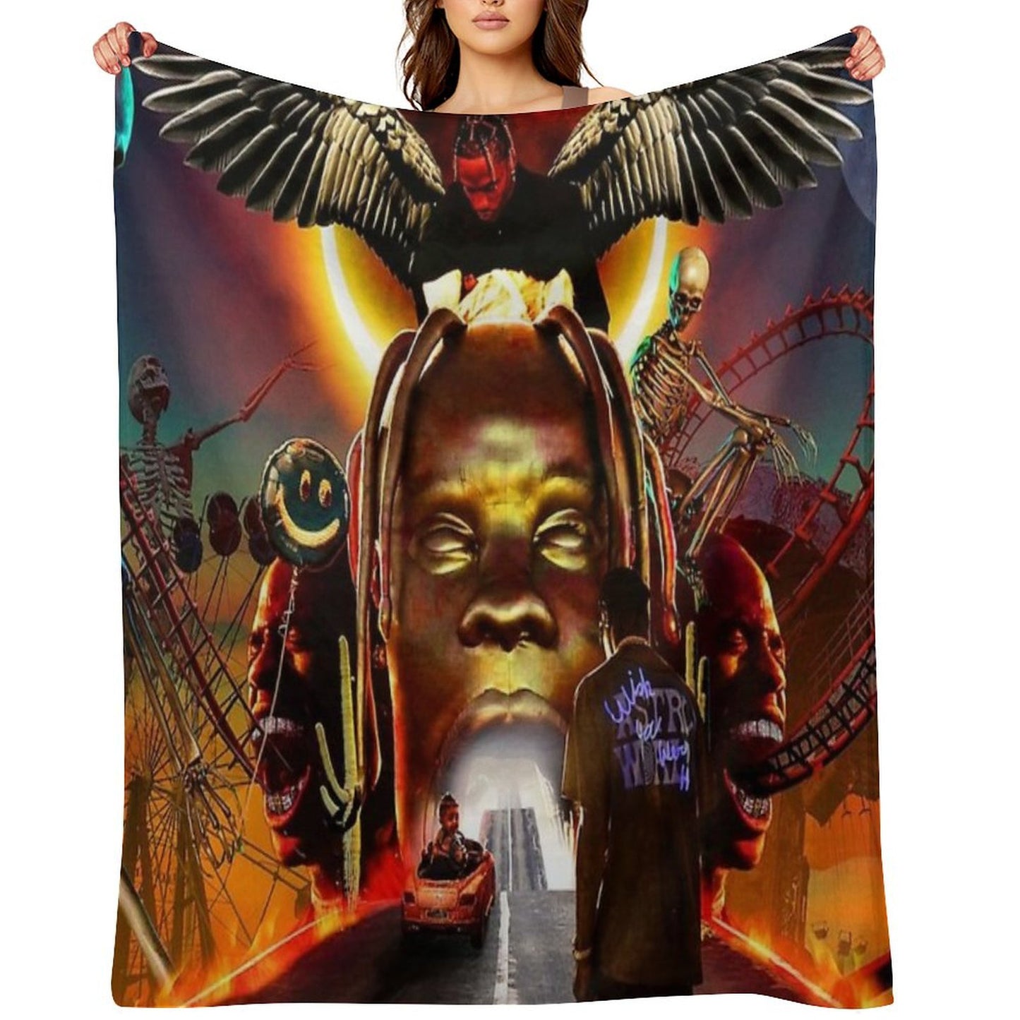 Astroworld Art Throw Blanket