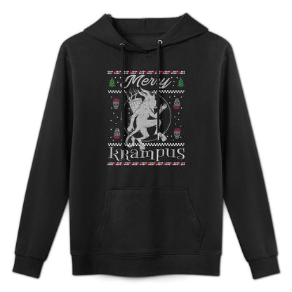 Merry Krampus Christmas Xmas Horror Ugly Sweater Evil Pajama Casual Wear Hoodie