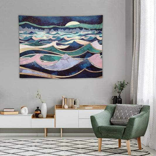 Moonlit Ocean Tapestry
