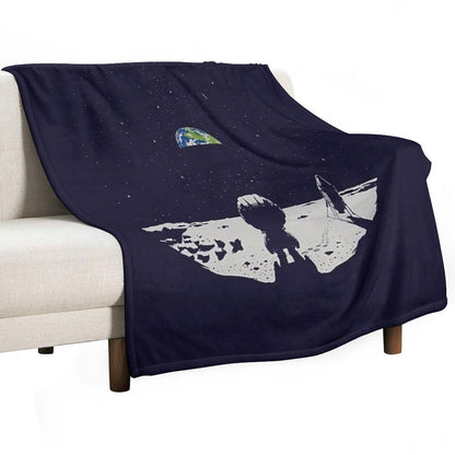 Lonely Space Throw Blanket