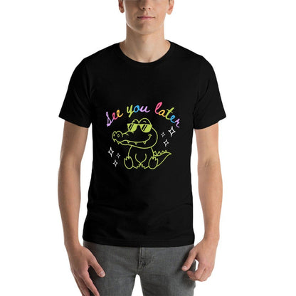 See You Later Teacher Summer Alligator Last Day Of School  Rolled Sleeves T-Shirt
