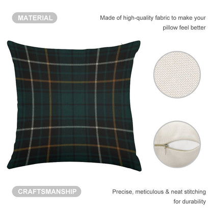 MacAlpine Scottish Tartan Linen Throw Pillow Cover