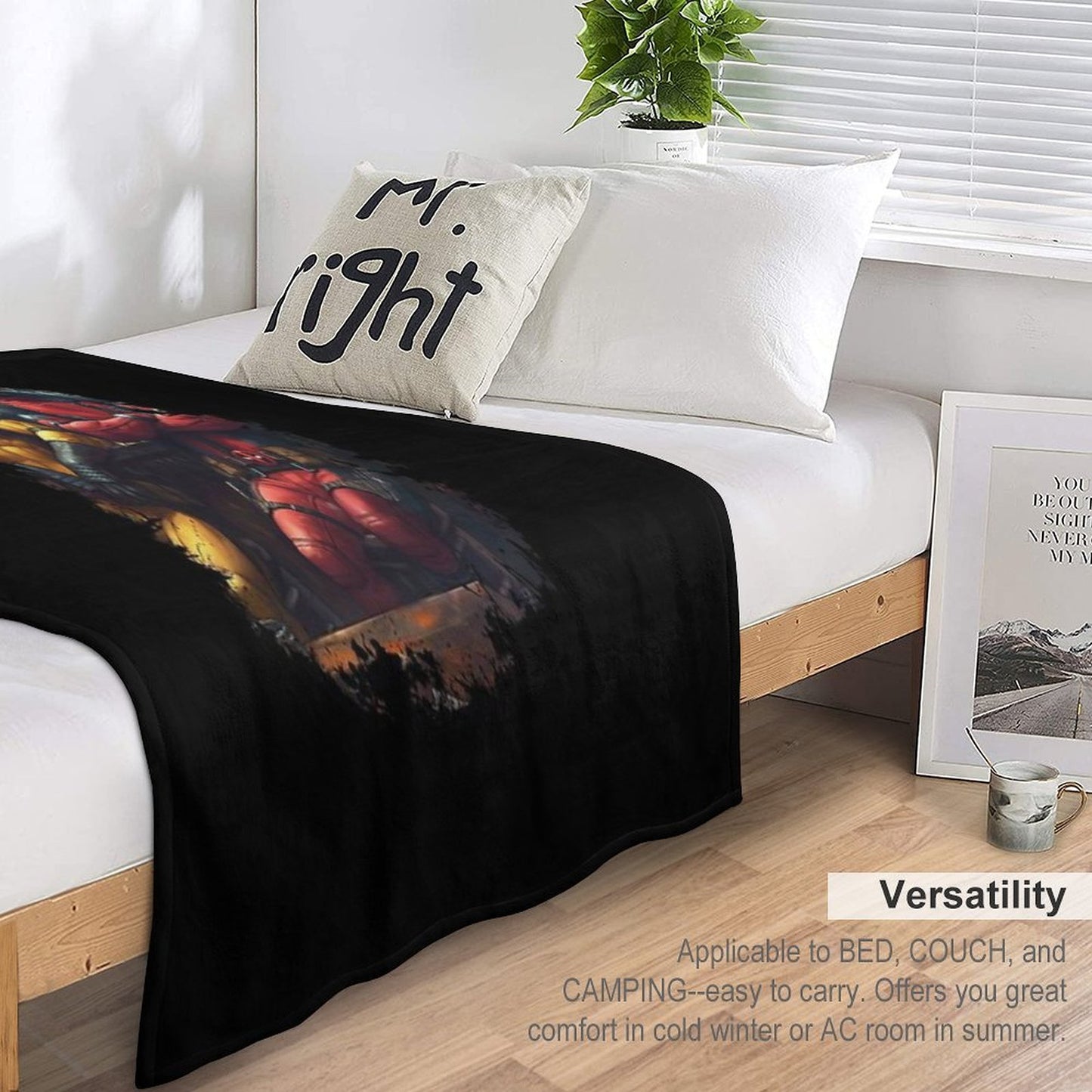 Two Superheroes Drinking in A Bar Throw Blanket