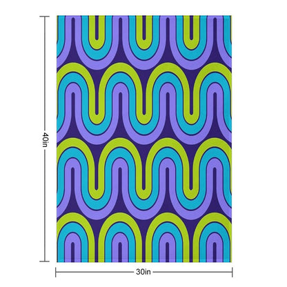 Retro Geometric Gradient Design 841 Throw Blanket