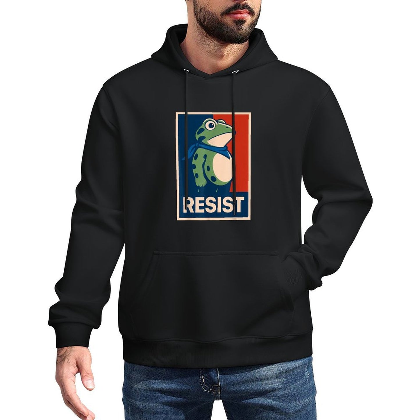 Portland Frog Protest Resist - Portland Frog Activist Casual Wear Hoodie