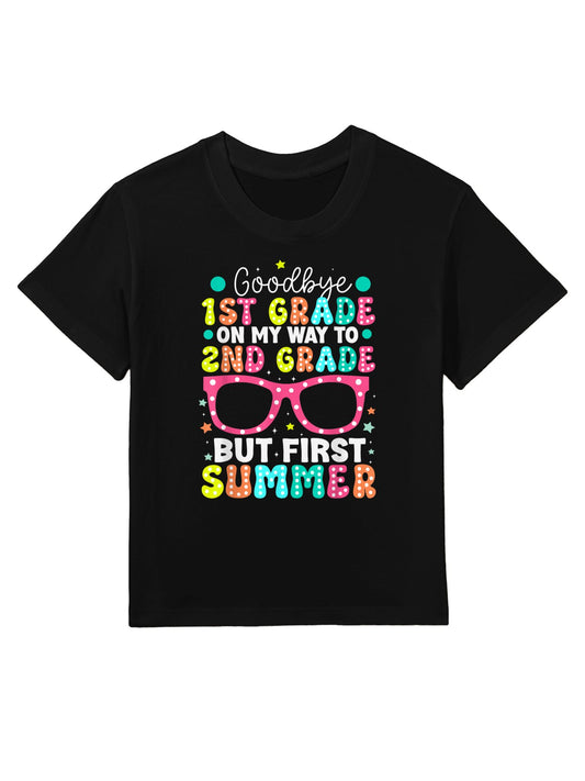 Goodbye 1st Grade Graduation To Second Grade First Summer Kids T-Shirt