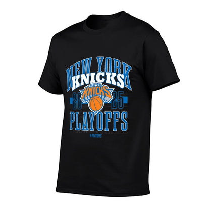 NBA Official New York Knicks 2025 Playoffs Showtime  Ribbed Collar T-Shirt