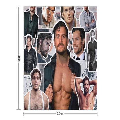 Henry Cavill Photo Collage Throw Blanket