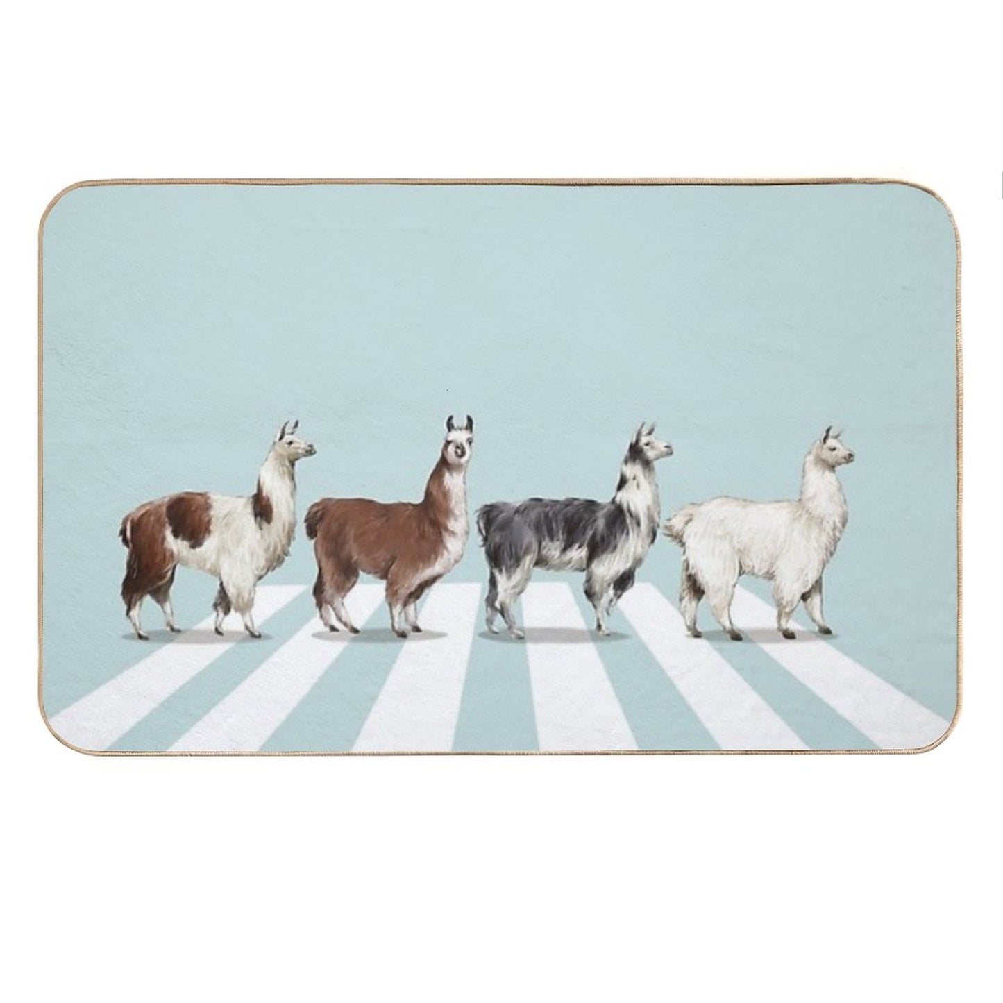 Llama The Abbey Road #1 Bath Mat