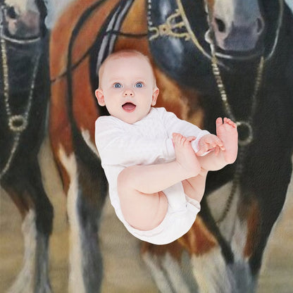 Clydesdale Heavy Horse. Throw Blanket