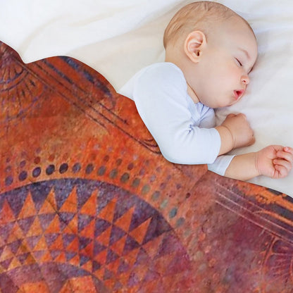 Desert Crop Circle Throw Blanket