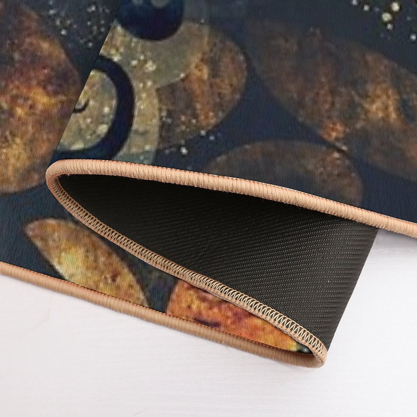 Metallic Ocean Bath Mat
