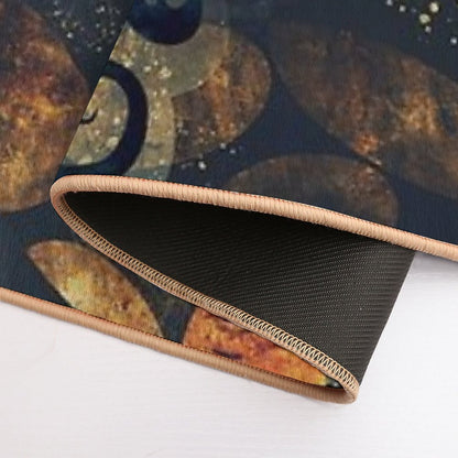 Metallic Ocean Bath Mat