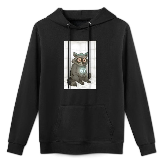 67 Funny Meme Raccoon Brainrot 6 7 Adjustable Hood Hoodie