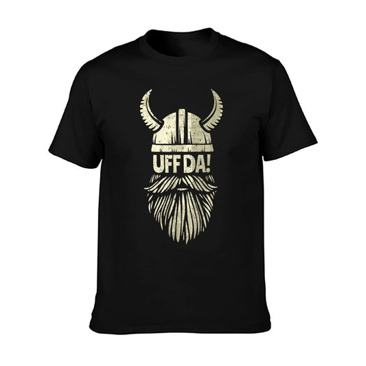 Uff Da Norwegian Quote Scandinavian Viking Helmet Beard Man T-Shirt