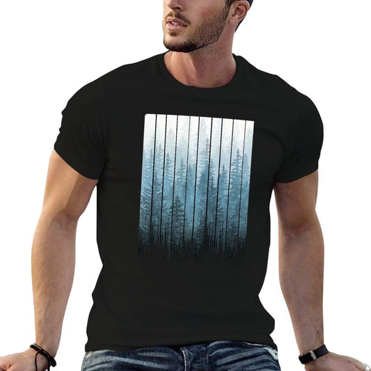 Grunge Dripping Turquoise Misty Forest  Durable T-Shirt
