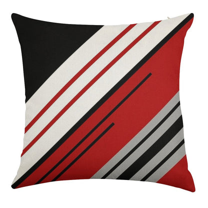 Diagonal Stripes Design Linen Throw Pillow Cover