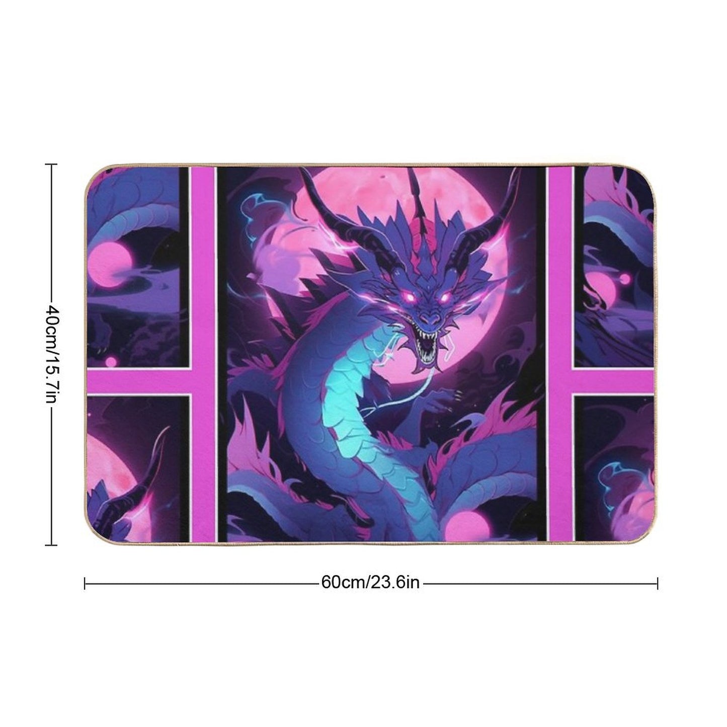 Magical Dragon Art  Fantasy Art  Anime Manga Design Style Bath Mat