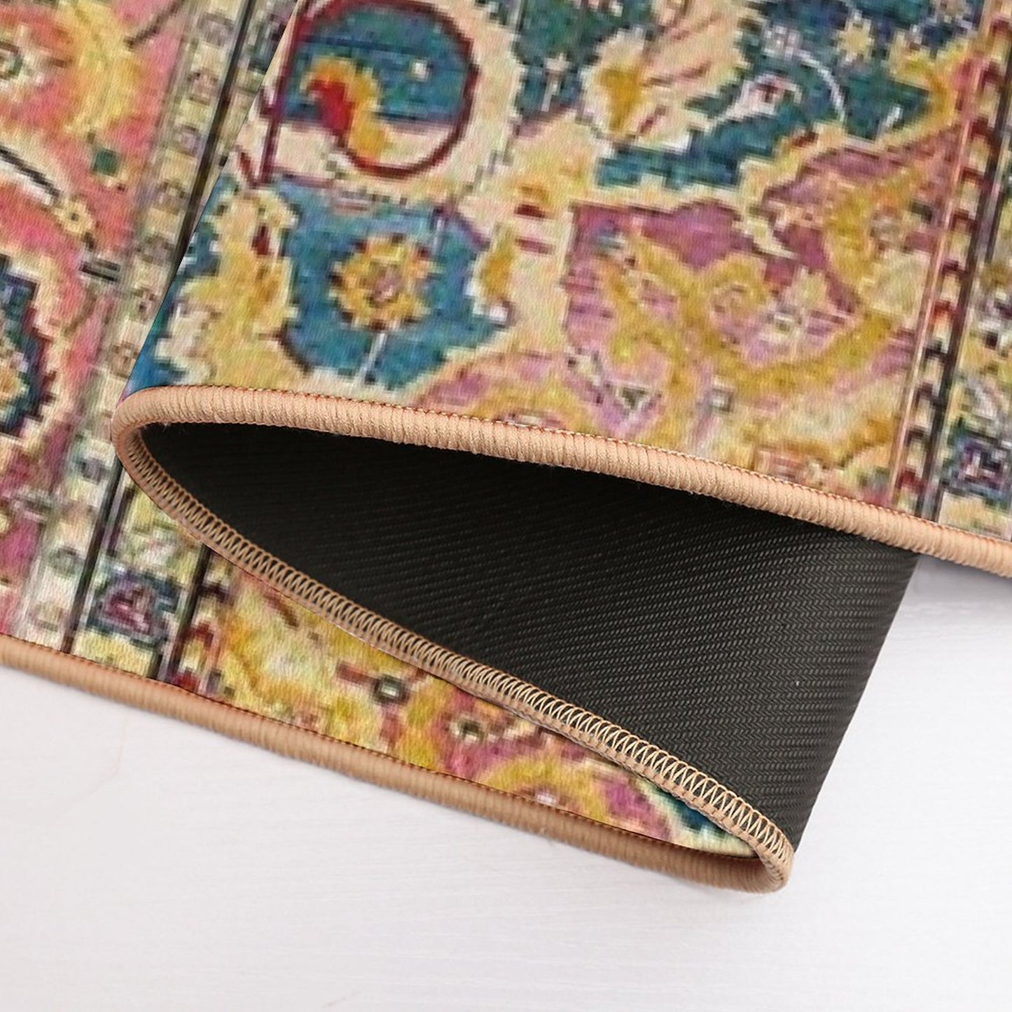 Amritsar Punjab North Indian Rug Print Bath Mat