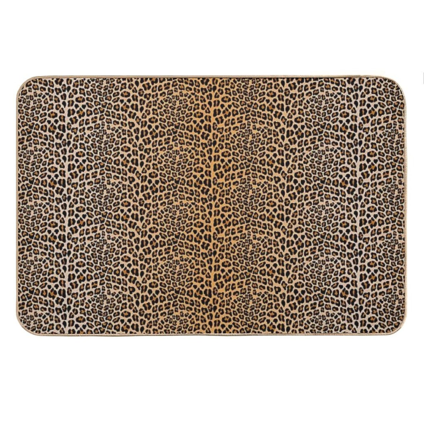 Trendy Leopard Print Aesthetic – Wild Animal Pattern Design Bath Mat