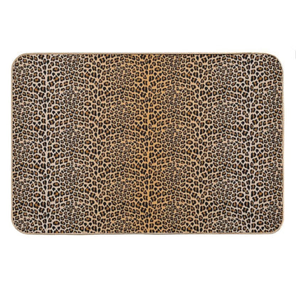 Trendy Leopard Print Aesthetic – Wild Animal Pattern Design Bath Mat