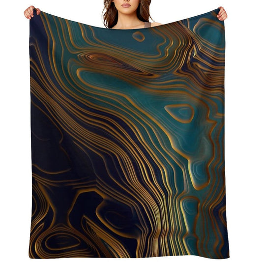 Peacock Ocean Throw Blanket