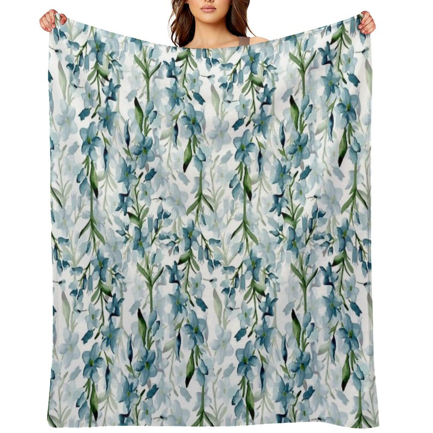 Blue Branches Throw Blanket