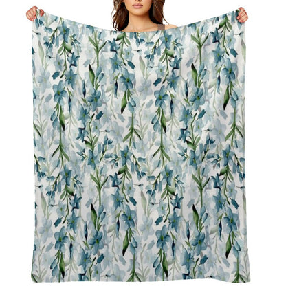 Blue Branches Throw Blanket
