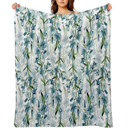 Blue Branches Throw Blanket