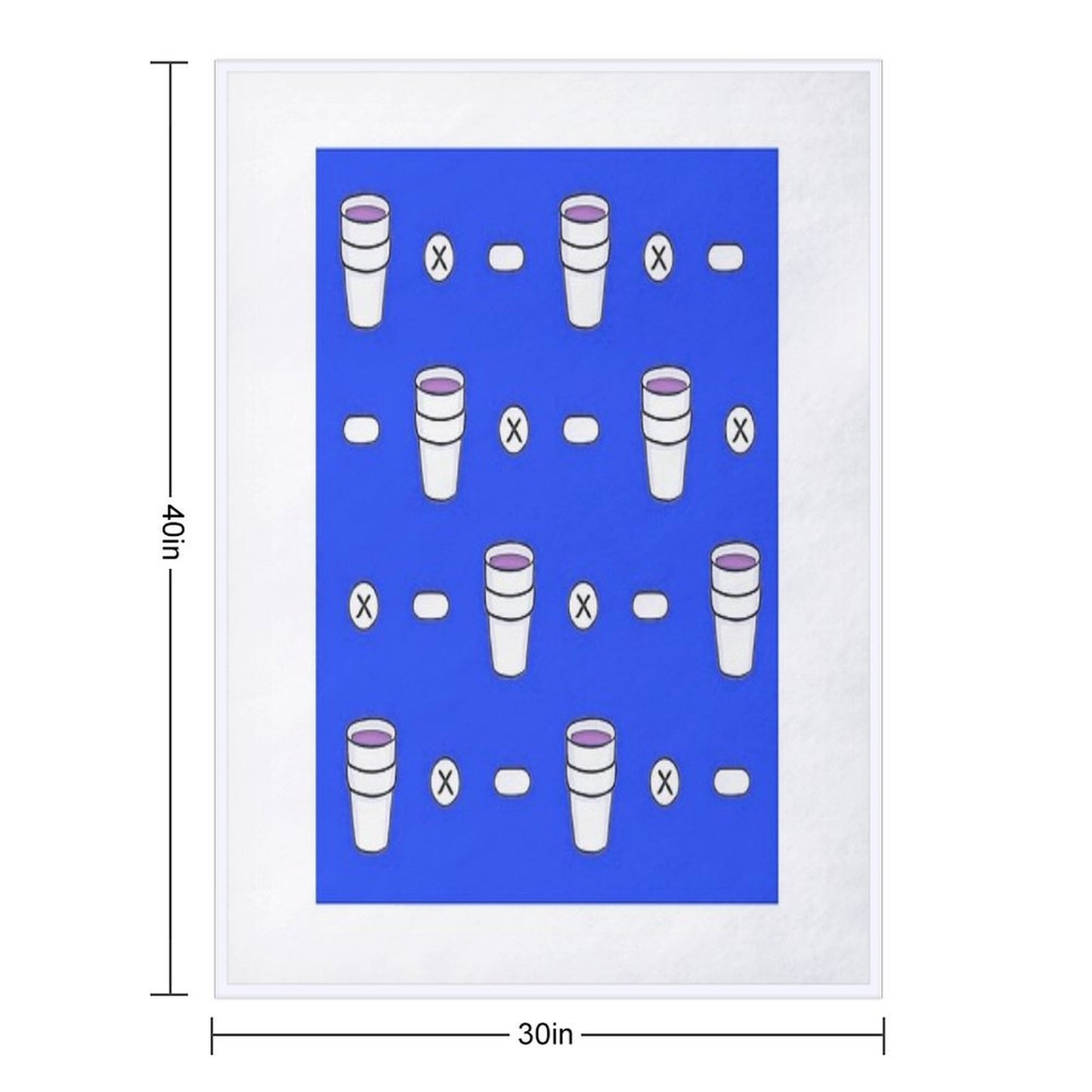 Lean & Pills (Dark Blue) Throw Blanket