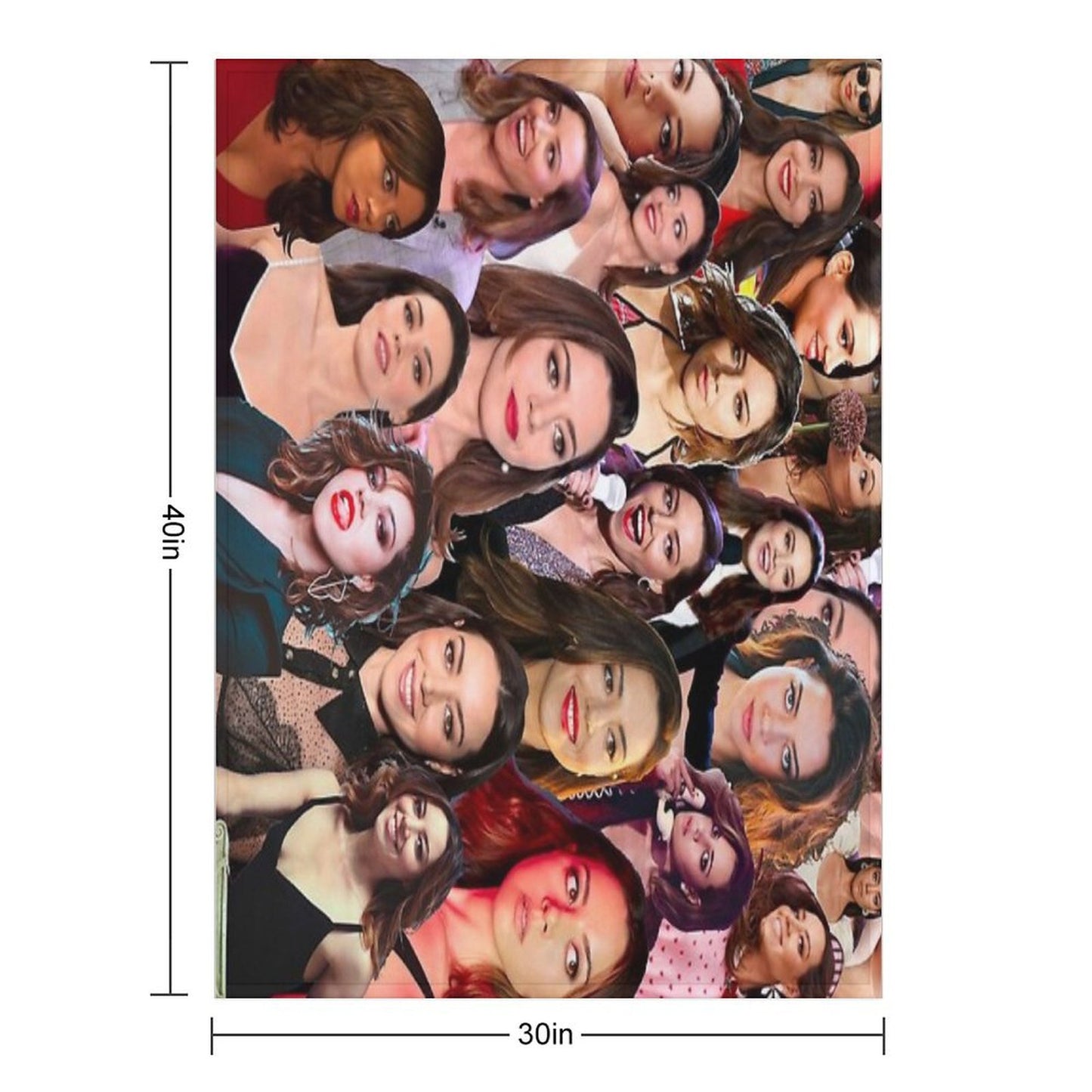 Aubrey Plaza Photo Collage Throw Blanket