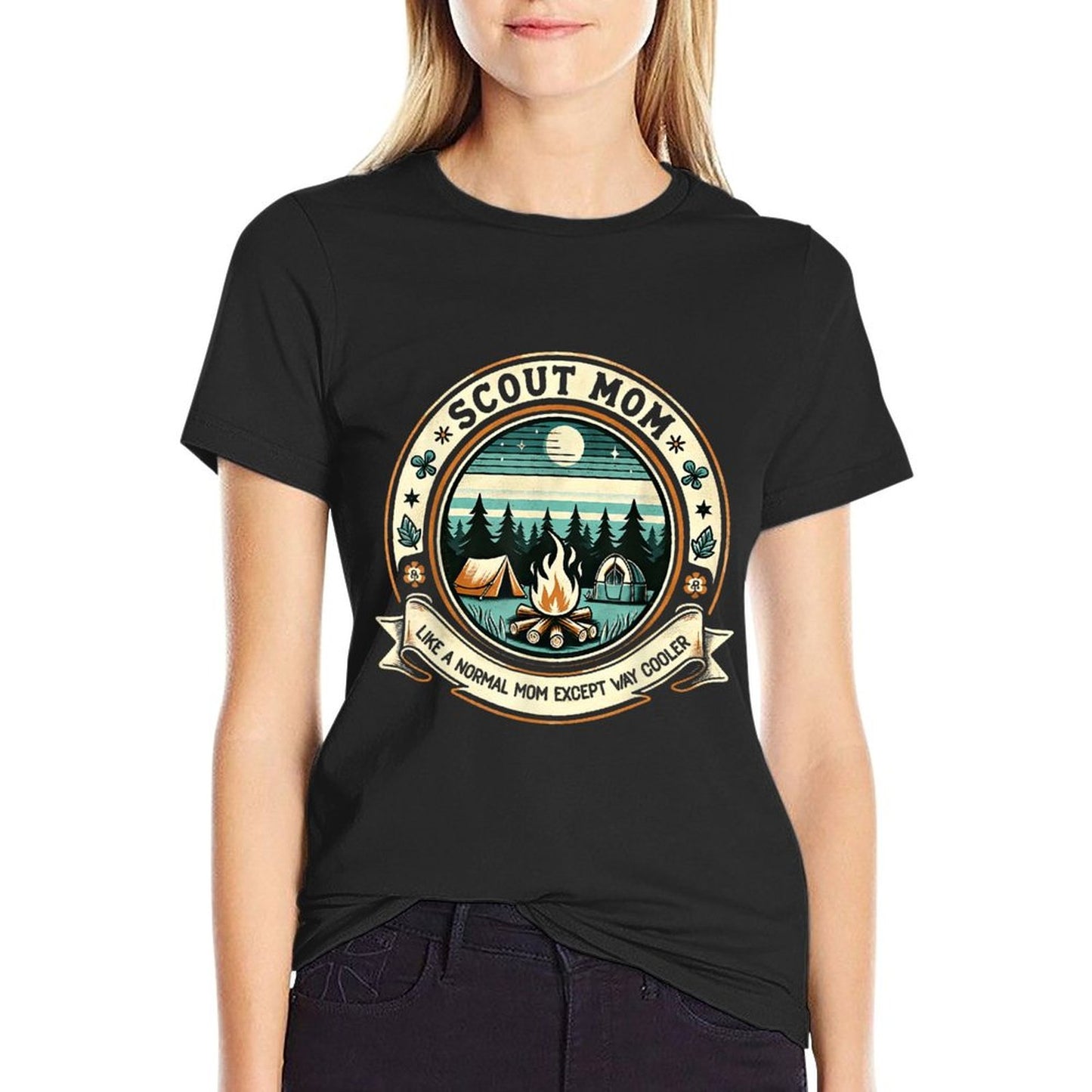 Scout Mom Like A Normal Mom Except Way Cooler Camping Lovers T-Shirt
