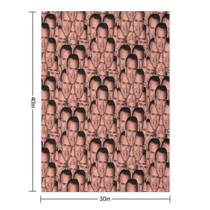 Bruce Campbell Evil Dead Head Shot Throw Blanket
