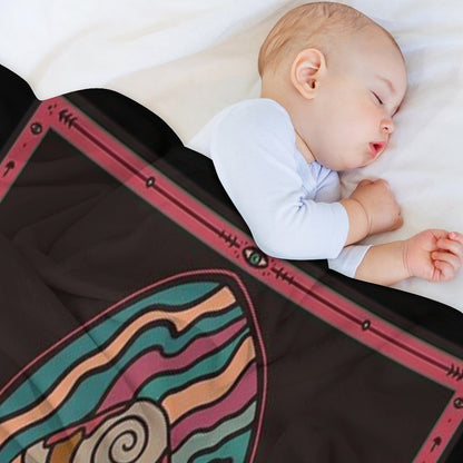 The Mushroom Tribe  Garden of Shrooms Throw Blanket