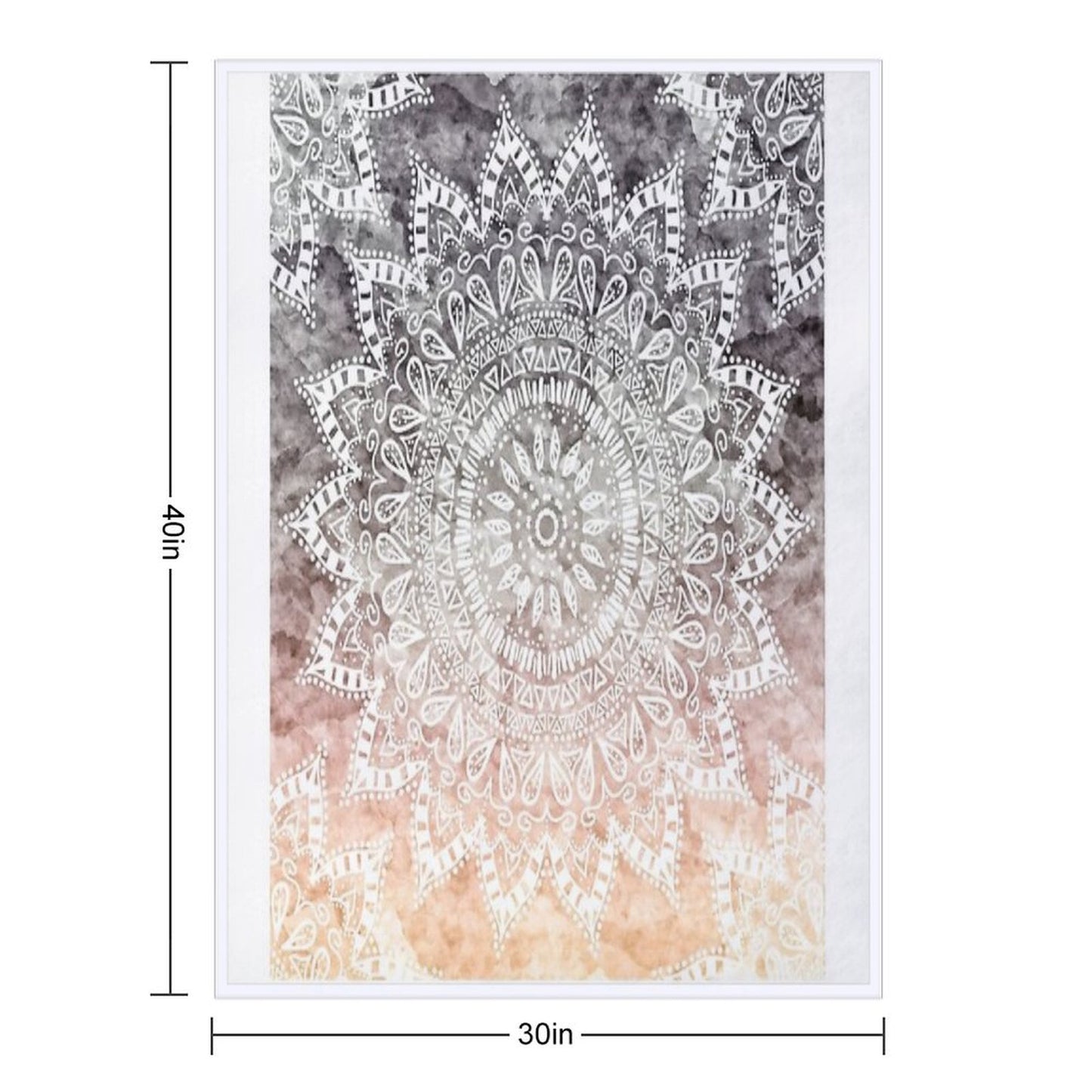 BOHEMIAN HYGGE MANDALA Throw Blanket