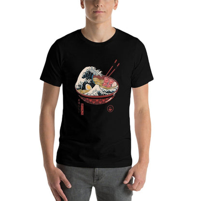 Great Ramen Wave  Slim-fit Cut T-Shirt