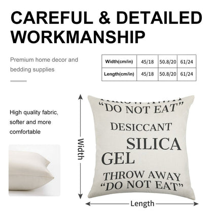 Silica Gels Linen Throw Pillow Cover