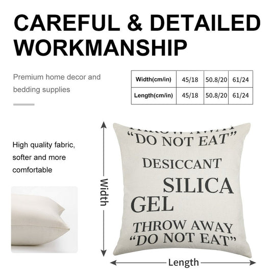 Silica Gels Linen Throw Pillow Cover