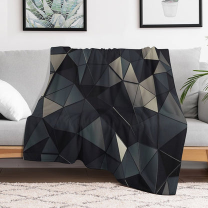 Polygon Noir Throw Blanket