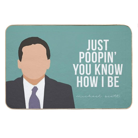 Just Poopin' Michael Scott Bath Mat