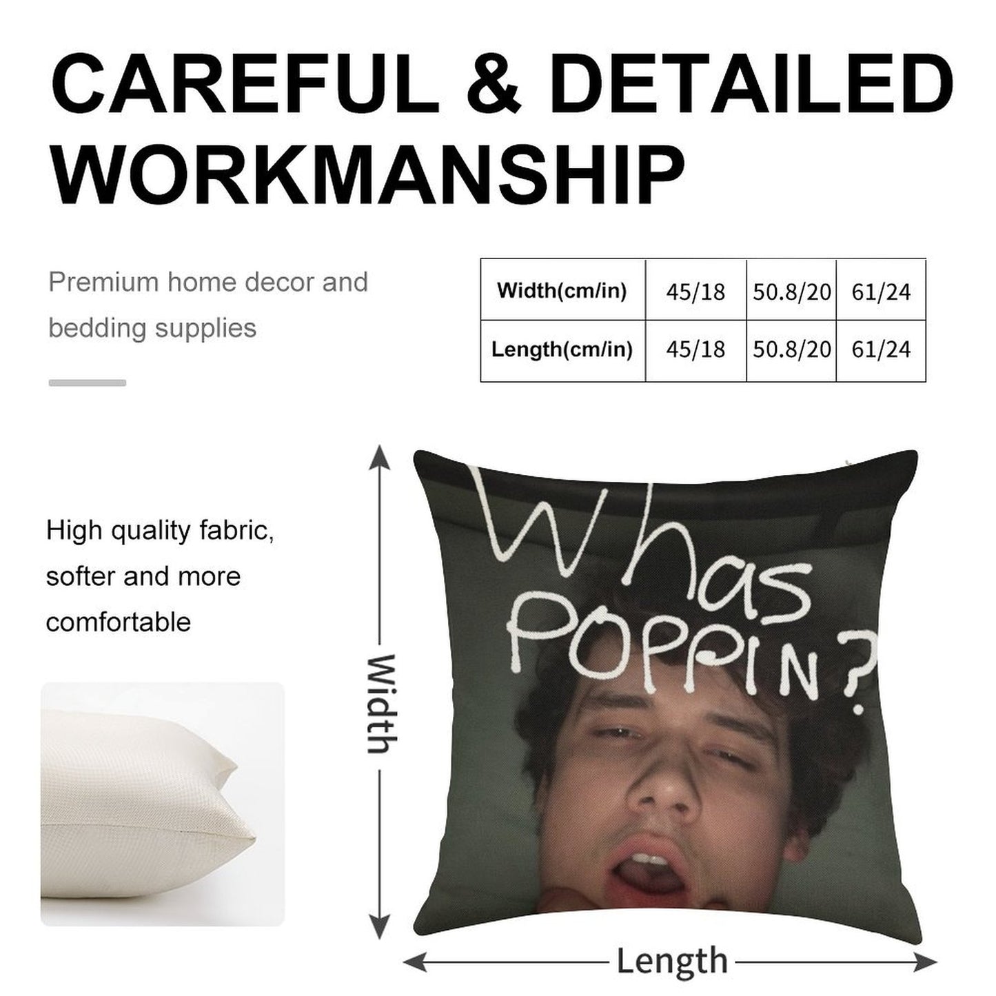 Wilbur Soot Linen Throw Pillow Cover