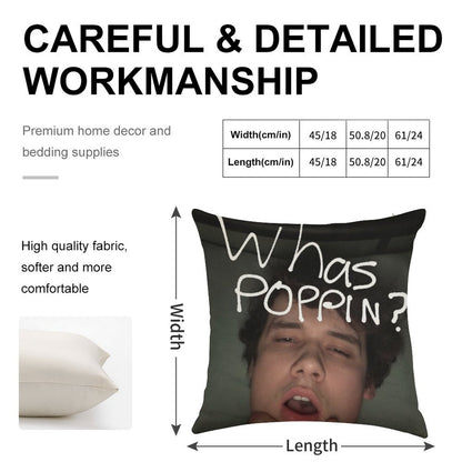 Wilbur Soot Linen Throw Pillow Cover