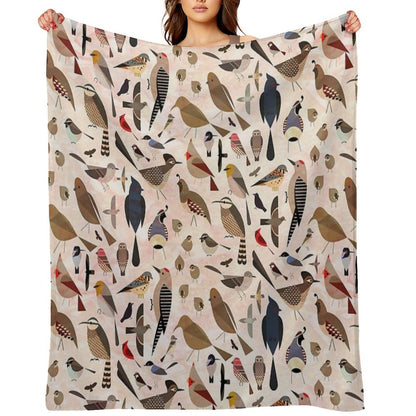 Sonoran Birds Throw Blanket