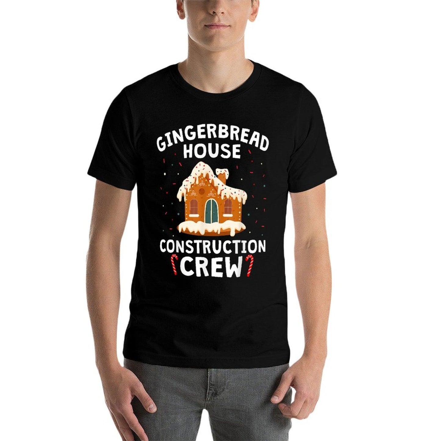 Gingerbread House Construction Crew Cookie Baking Christmas Comfortable T-Shirt