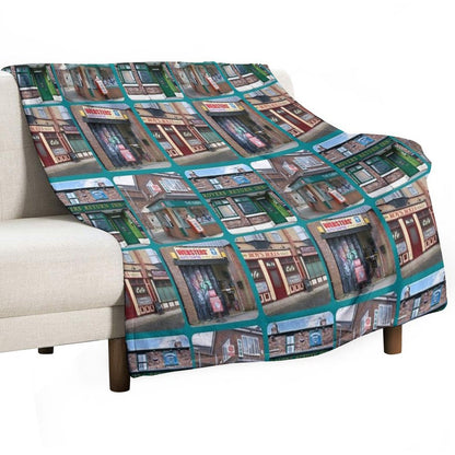 Corrie Iconic Buildings Throw Blanket